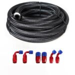 10/16/20FT 6AN CPE Fuel line Hose Braided Nylon Stainless Steel Oil Gas - Image 44