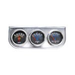 ⁦Mechanical 2'' 52mm Chrome Triple Gauge Set Water Temp Oil Pressure AMP Meter⁩ - الصورة ⁦7⁩