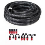 10/16/20FT 6AN CPE Fuel line Hose Braided Nylon Stainless Steel Oil Gas - Image 48