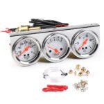 2'' 52mm Mechanical Chrome Triple Gauge Set Water Temp Oil Pressure Volt Meter - Image 8
