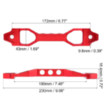 190mm Red Aluminum Alloy Car Battery Tie Down Bracket - Image 4