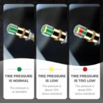 ⁦3-Color Tire Pressure Alert Caps⁩ - الصورة ⁦5⁩