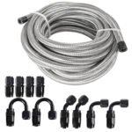 10/16/20FT 6AN CPE Fuel line Hose Braided Nylon Stainless Steel Oil Gas - Image 28