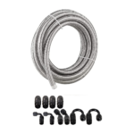 10/16/20FT 10AN CPE Fuel line Hose Braided Nylon Stainless Steel Oil Gas - Image 24