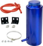 ⁦Universal Radiator Coolant Aluminum Catch Tank Overflow Reservoir 800ML Black⁩ - الصورة ⁦9⁩