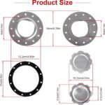 ⁦Billet Aluminum Easy Fill Fuel Cell Gas Cap With 12 Hole Cell Bung and Gasket⁩ - الصورة ⁦3⁩