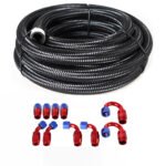 10/16/20FT 6AN CPE Fuel line Hose Braided Nylon Stainless Steel Oil Gas - Image 38