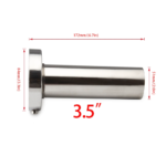 ⁦Universal 3.5" to 4.5" Round Steel Removable Catback Exhaust System Muffler Tip Silencer⁩ - الصورة ⁦11⁩