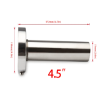 ⁦Universal 3.5" to 4.5" Round Steel Removable Catback Exhaust System Muffler Tip Silencer⁩ - الصورة ⁦13⁩