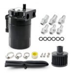 ⁦Baffled Oil Catch Can Kit Reservoir Tank with Breather Filter⁩ - الصورة ⁦9⁩