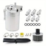 ⁦Baffled Oil Catch Can Kit Reservoir Tank with Breather Filter⁩ - الصورة ⁦10⁩