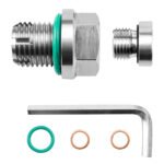 ⁦M12.1-1.25 x 15mm Oil Drain Plug Oversize Piggyback, Stainless Steel Self Tapping Oil Pan Thread Repair Kit with O-Ring⁩ - الصورة ⁦2⁩