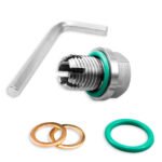 ⁦M12.1-1.25 x 15mm Oil Drain Plug Oversize Piggyback, Stainless Steel Self Tapping Oil Pan Thread Repair Kit with O-Ring⁩ - الصورة ⁦4⁩
