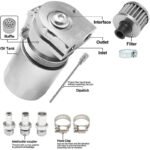 Upgraded Baffled Oil Catch Can with Breather Filter Kit Aluminum Oil Reservoir Tank with 3/8" Strengthened NBR Fuel Line - Image 3