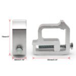 ⁦4 PCS Truck Cap Topper Camper Shell Mounting Clamps Heavy Duty Aluminum Silver⁩ - الصورة ⁦2⁩