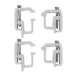 ⁦4 PCS Truck Cap Topper Camper Shell Mounting Clamps Heavy Duty Aluminum Silver⁩ - الصورة ⁦3⁩