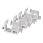 ⁦4 PCS Truck Cap Topper Camper Shell Mounting Clamps Heavy Duty Aluminum Silver⁩ - الصورة ⁦4⁩