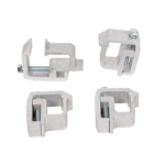 ⁦4 PCS Truck Cap Topper Camper Shell Mounting Clamps Heavy Duty Aluminum Silver⁩ - الصورة ⁦7⁩