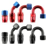 2PCS AN4/AN6/AN8/AN10/AN12 Swivel Hose End Fitting Adapter For Oil/Fuel/Gas Hose Line