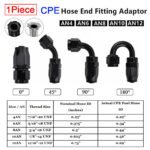 2PCS AN4/AN6/AN8/AN10/AN12 Swivel Hose End Fitting Adapter For Oil/Fuel/Gas Hose Line - Image 4
