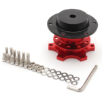 ⁦Universal Sports Steering Wheel Quick Release Snap Off Boss Kit Hub Adapter Red⁩ - الصورة ⁦7⁩