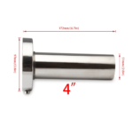 ⁦Universal 3.5" to 4.5" Round Steel Removable Catback Exhaust System Muffler Tip Silencer⁩ - الصورة ⁦12⁩