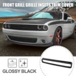 ⁦2PCS Front Grill Grille Insert Cover Trim for Dodge Challenger 2015-2023 Accessories⁩ - الصورة ⁦3⁩