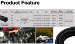Black Fuel Hose Oil Gas Line AN4-AN6-AN8-AN10-AN12 Nylon/Stainless Steel Braided - Image 2
