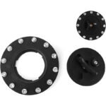 ⁦Black Fire-Resistant Gas Tank Filler Cap 150mm with Air Vent - Compatible with Honda CBR, CB Series⁩ - الصورة ⁦3⁩