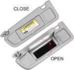 Left Driver & Right Passenger Side Sun Visor for Honda Civic 2006-2011 Light Gray 83280-SNA-A01ZC - Image 5