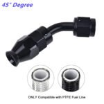 ⁦2PCS AN4/AN6/AN8/AN10/AN12 PTFE Hose End Fitting Adapter for PTFE Hose Line Only⁩ - الصورة ⁦4⁩