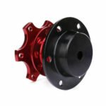 ⁦Universal Sports Steering Wheel Quick Release Snap Off Boss Kit Hub Adapter Red⁩ - الصورة ⁦4⁩