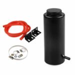 ⁦Universal Radiator Coolant Aluminum Catch Tank Overflow Reservoir 800ML Black⁩ - الصورة ⁦6⁩