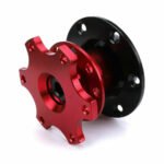 Universal Sports Steering Wheel Quick Release Snap Off Boss Kit Hub Adapter Red