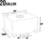 ⁦20 Gallon Aluminum Race Drift Fuel Cell cap Tank Level Sender Black⁩ - الصورة ⁦2⁩