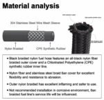 Black Fuel Hose Oil Gas Line AN4-AN6-AN8-AN10-AN12 Nylon/Stainless Steel Braided - Image 9
