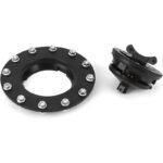 ⁦Black Fire-Resistant Gas Tank Filler Cap 150mm with Air Vent - Compatible with Honda CBR, CB Series⁩ - الصورة ⁦2⁩