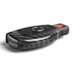 ⁦T-carbon Carbon Fiber Key Fob Cover Fits for Benz A B C E S G M V Class⁩ - الصورة ⁦5⁩