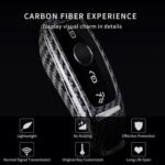 T-carbon Real Carbon Fiber Key Fob Cover Compatible with Mercedes Benz. - Image 2