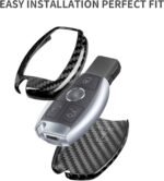 T-carbon Real Carbon Fiber Key Fob Cover Compatible with Mercedes Benz - Image 4