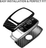 T-carbon Real Carbon Fiber Key Fob Cover Compatible with Mercedes Benz. - Image 4