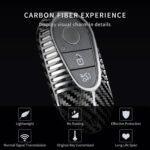 T-carbon Real Carbon Fiber Key Fob Cover Compatible with Mercedes Benz - Image 2