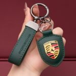 Genuine Leather Porsche Keychain - Image 5