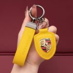 Genuine Leather Porsche Keychain - Image 8