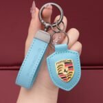 Genuine Leather Porsche Keychain - Image 9