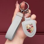 Genuine Leather Porsche Keychain - Image 10
